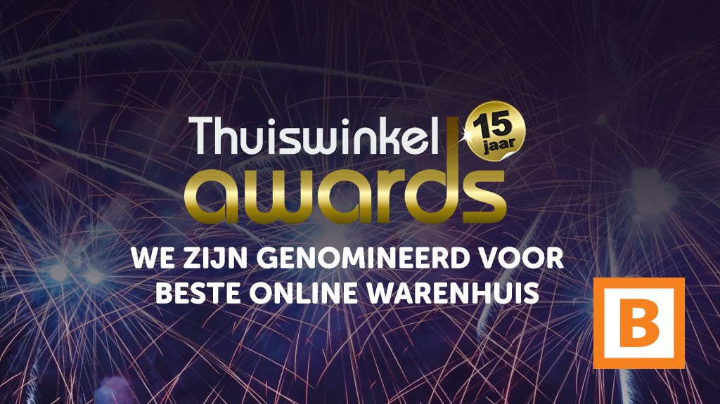 We zijn genomineerd voor beste online warenhuis. Bedankt voor het stemmen!