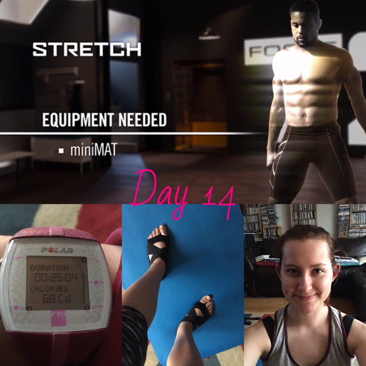CatsAndRomans's tweet photo. #FocusT25 Alpha day 14: #Stretch with my @Nike #studiowrap. Re-energised for week 3! #T25Alpha #shaunt #fitness https://t.co/w0WQI2oSaN