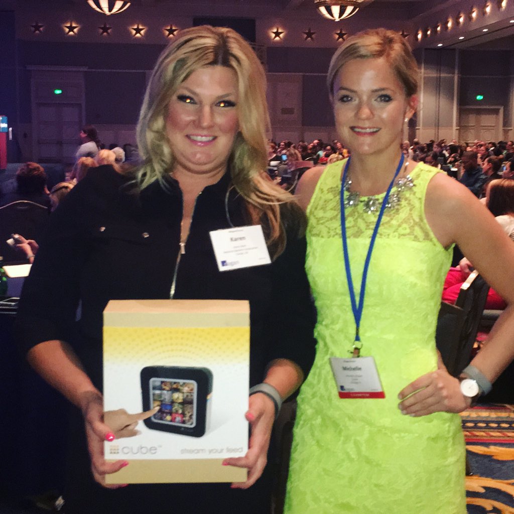 Cision's tweet photo. Congrats to the winner of the #Instacube, Karen Bach with National Speakers Association! #RaganDisney https://t.co/BXDkj1qOQq