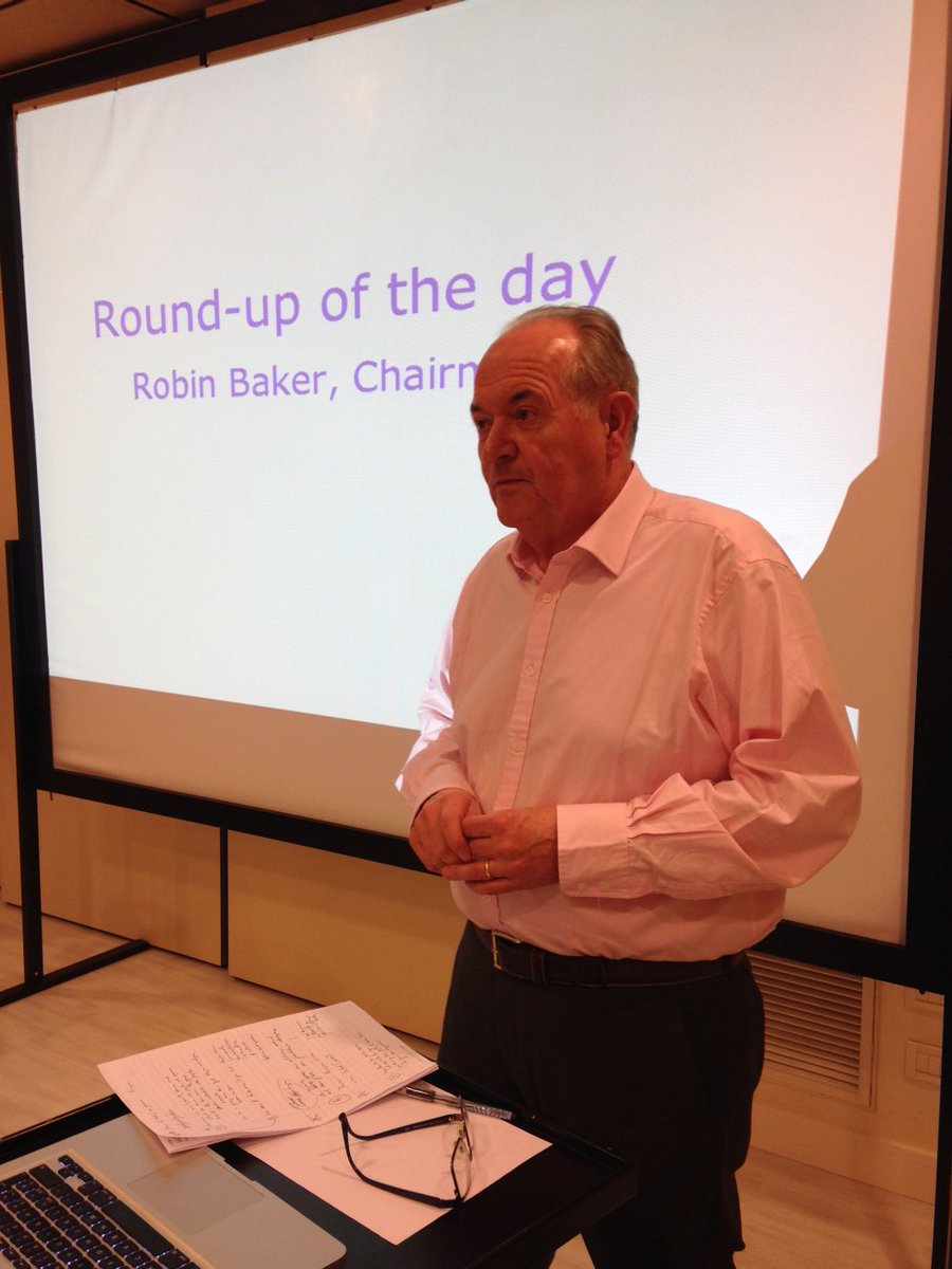 EurocomPR's tweet photo. Chairman Robin Baker of @EMGpr ends a day of ideas & best practices from all over the world. #Eurocom16 https://t.co/RGSVyRk3aV
