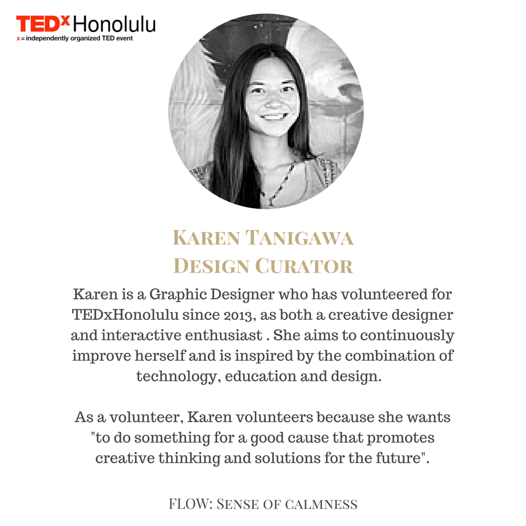 TEDxHonolulu's tweet photo. Recognizing our fabulous #TEDxHNL volunteer Karen! Watch her favorite TEDTalk https://t.co/Mbbeac2BSI #Hawaii https://t.co/APMu4b2oYo
