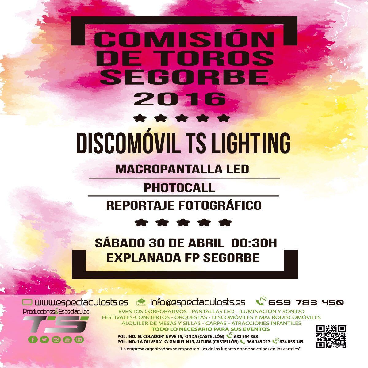 TSaudiovisuales's tweet photo. Tomar nota, #sábado 30 abril, 00:30, #discomovilTS LIGHTHING #macropantallaLED #photocall , reportaje fotográfico.. https://t.co/DJPZUGqiJj