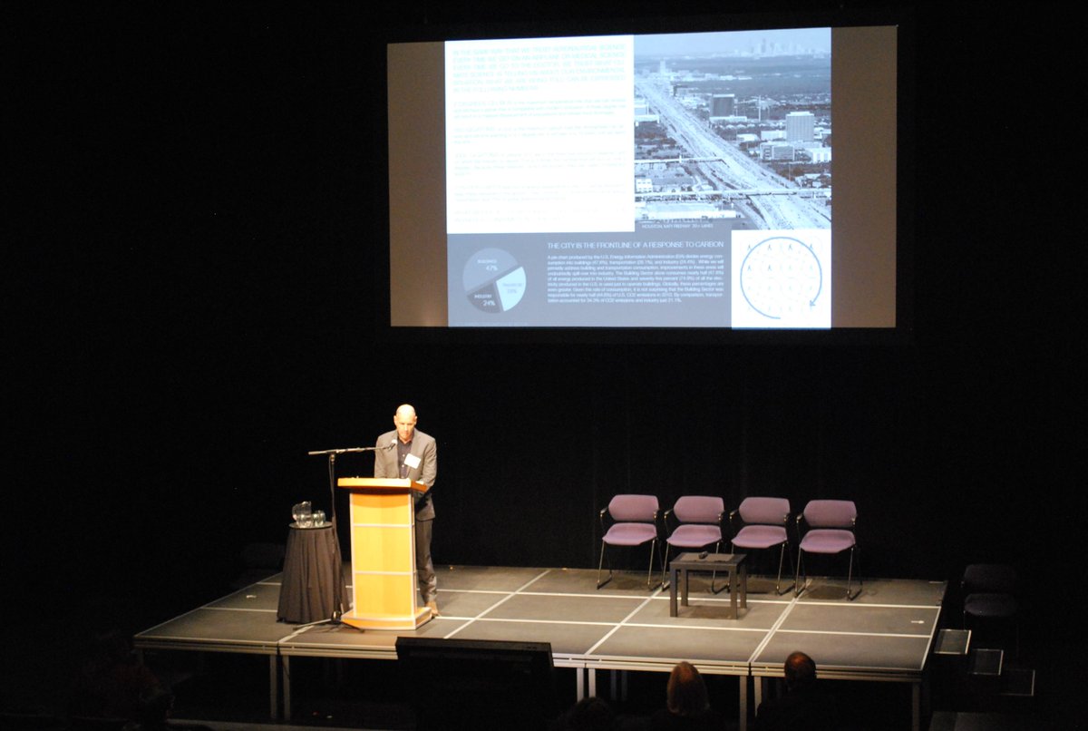 UBCUrbanDesign's tweet photo. Starting of Day 2, keynote Albert Pope asking "What would a city with an 80% per capita GHG reduction look like?" https://t.co/rUw7vjJNs6