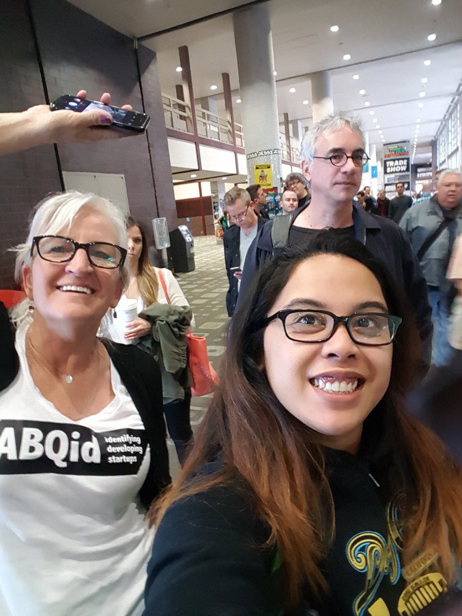 nm2sxsw's tweet photo. When you wait in a credential line, take a #selfie! https://t.co/K2yL8336VB