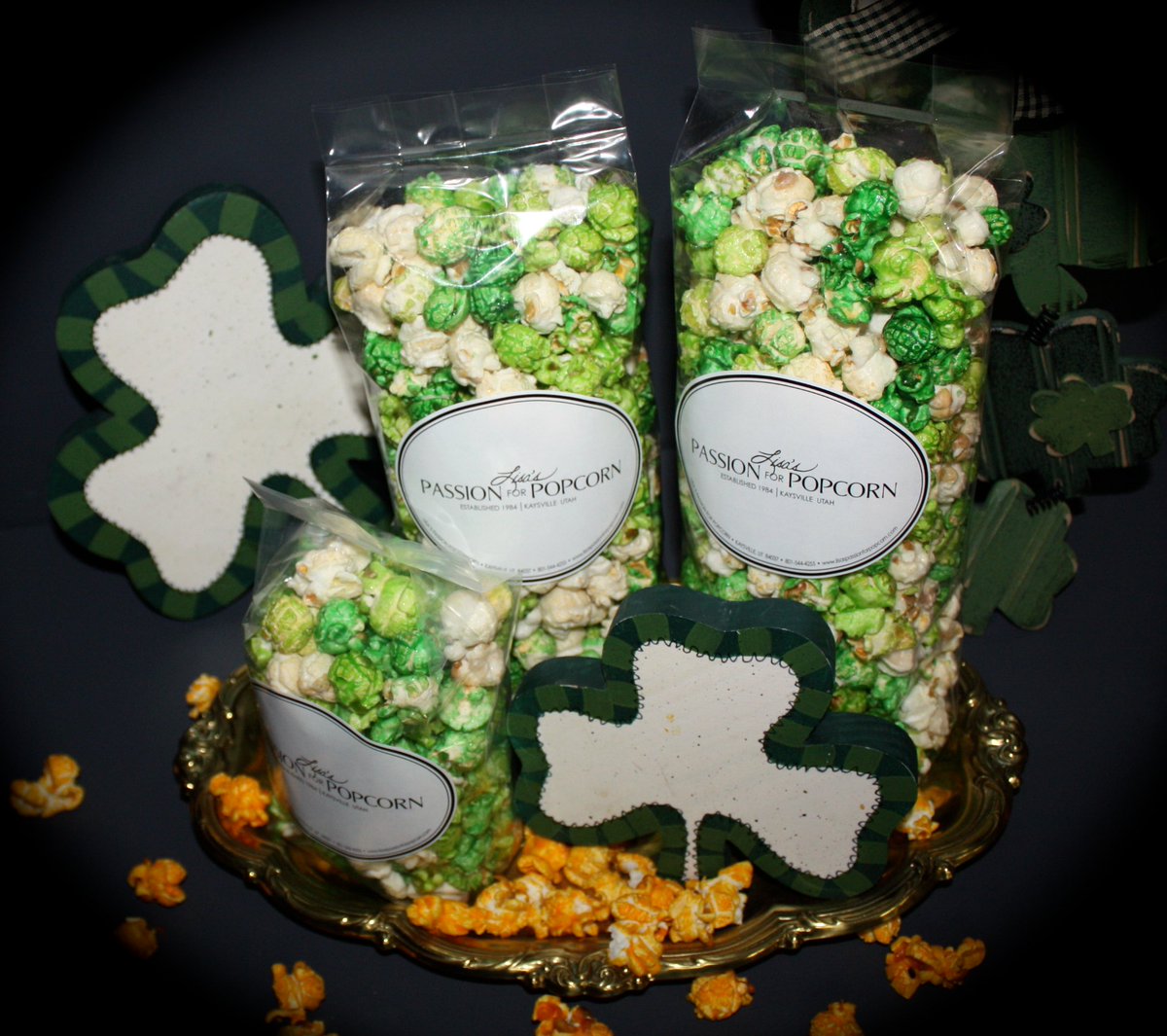 Lisas_Popcorn's tweet photo. St Patricks Day is just around the corner! Drop by for the St Patricks Mix from @Lisas_Popcorn #discoveryourpassion https://t.co/m3SyQ8ssc9
