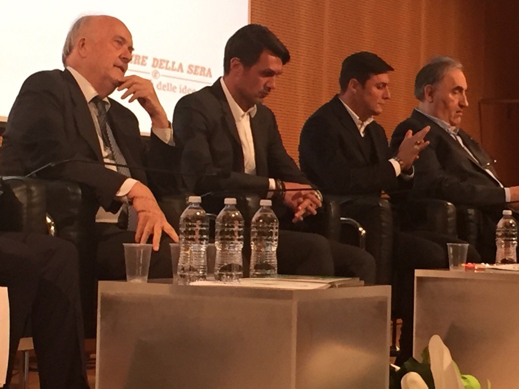 uzapelloni's tweet photo. Parata di stelle per ricordare #stracca al @Corriereit #maldini #zanetti #casarin https://t.co/WI39UMM1et