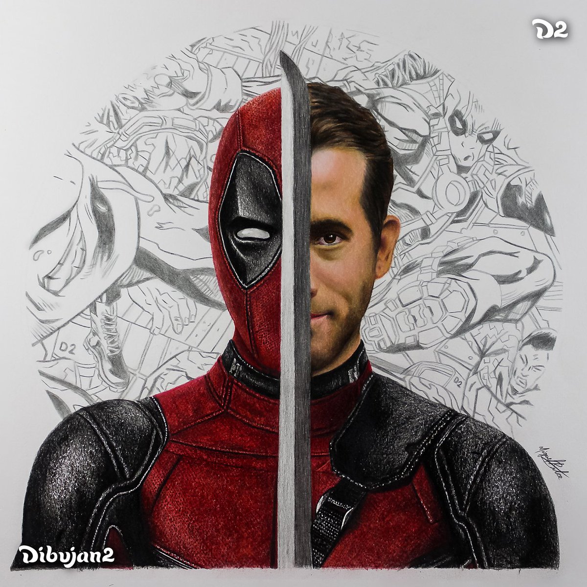 DibujadosMB's tweet photo. DEADPOOL 💀💩L Dibujo a lápiz de color YouTube-Dibujan2 https://t.co/4ySwmTQBaa #Deadpool #DeadpoolMovie #deadpoolswag https://t.co/HhbSaxhhdf