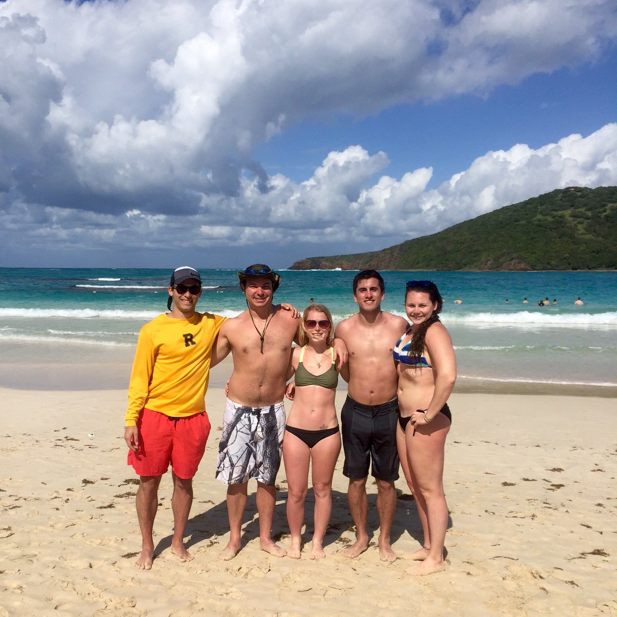 urmenssoccer's tweet photo. Just when we thought it was getting warm in ROC...seniors send this from Puerto Rico @URwomenssoccer @RochesterTF https://t.co/Rizlevq4Cf