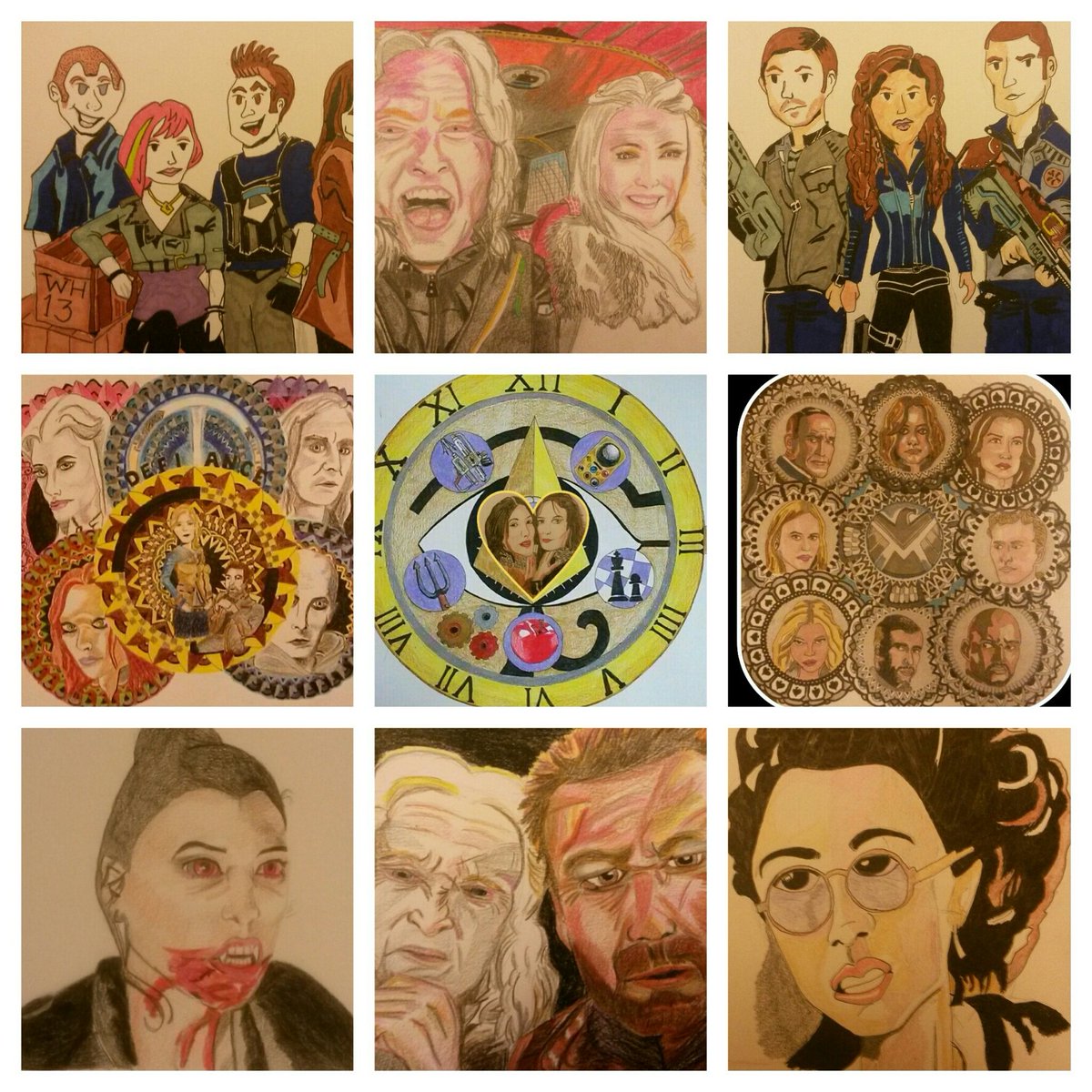 ShowMeFamily's tweet photo. #FanArtFriday #CrapArt #Warehouse13 #Defiance #Killjoys #AgentsofSHIELD #FrightNightTwo https://t.co/Ioorp5mQgn