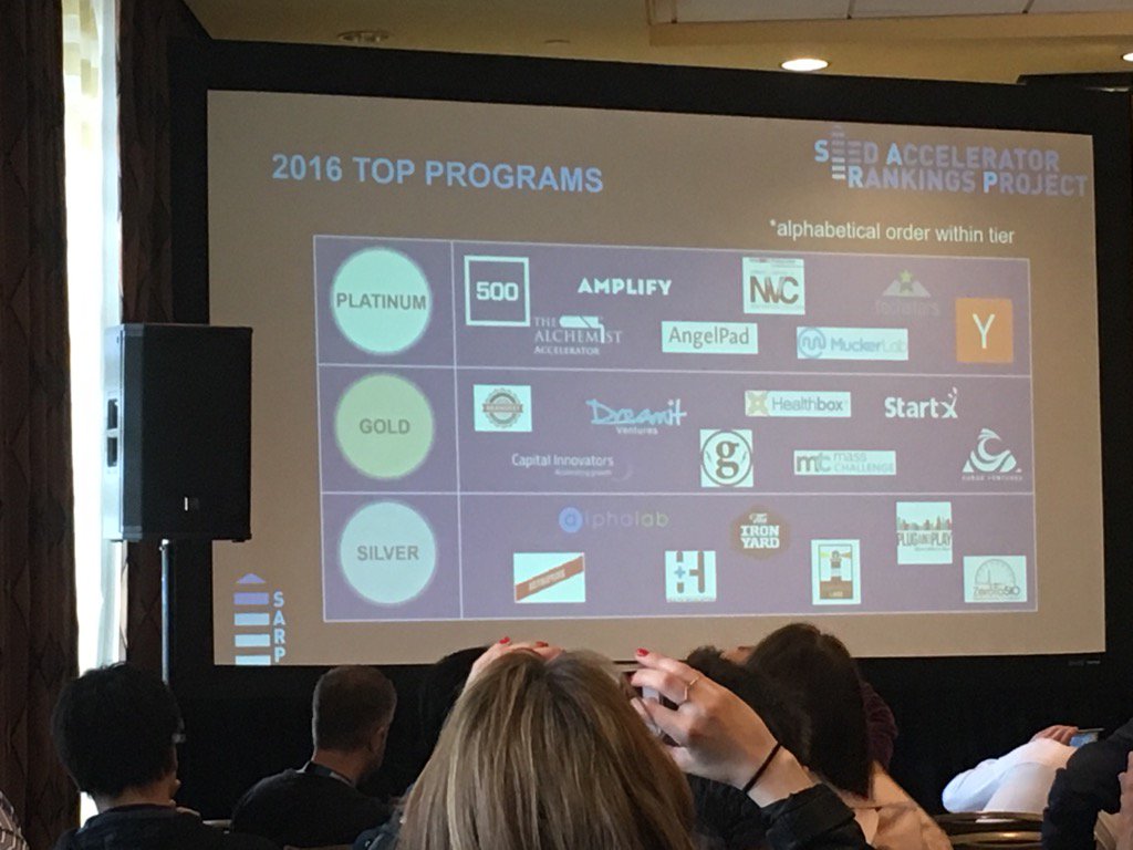 BillyWebber1's tweet photo. Top 24 US accelerator programmes. #SXSW #seedrank https://t.co/xEHKmSQ2Pm