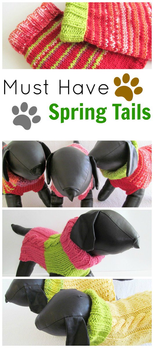 4PawsOuterwear's tweet photo. Must Have Spring Tails! Find your spring + summer fashions now! #DigintoSpring #petclothes #dogsweaters https://t.co/hA0bcAzGO3