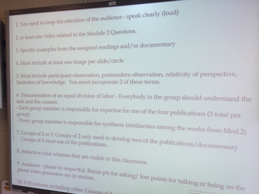 SocSupa's tweet photo. Here are the guidelines for the Module 2 synthesis project! https://t.co/KhcxG2uFIK