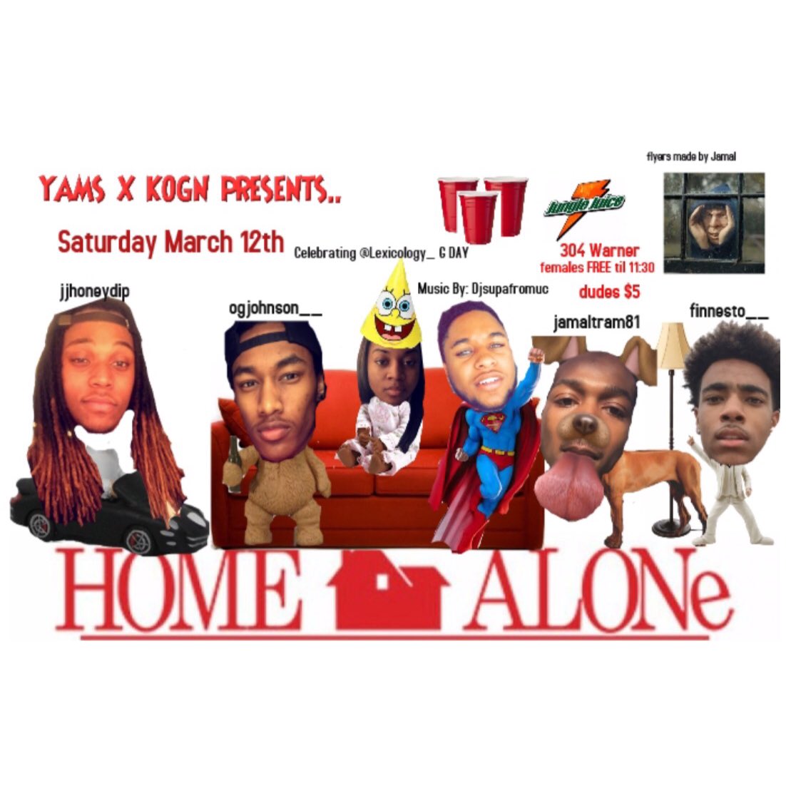 TheSpvde's tweet photo. Let's turn up for @Lexicology_ 😈😈 tomorrow night come ready to party with #KOGN #YAMS https://t.co/J39jl355AU