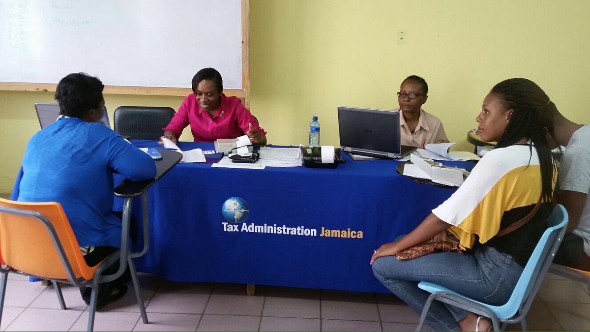 JamaicaTax's tweet photo. MayPen,Mobay,OchoRios,SantaCruz #taxsupportsessions. Looking out for #smallbiz #TaxDayPrep @onthegroundjm @MOFPJA https://t.co/rVIra5tB9h