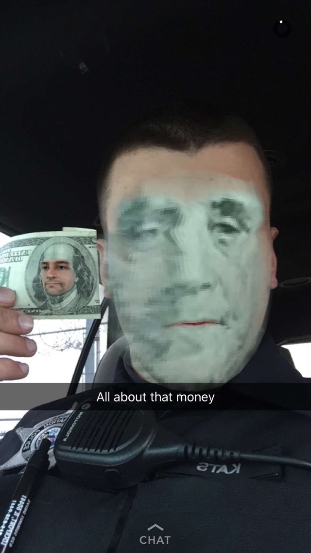 FTBballhockey's tweet photo. Office Soco showing off his latest contract bonus #reportingforbooty #💰💵💰💵 https://t.co/plNdD5Z75T