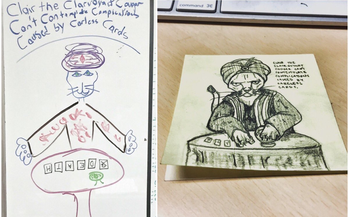 basercreatures's tweet photo. Doodle transformations. #doodles #drawing #dryeraseboard #basercreatures #psychic #cougar #clairvoyant #gypsy #art https://t.co/nccpigGvB8