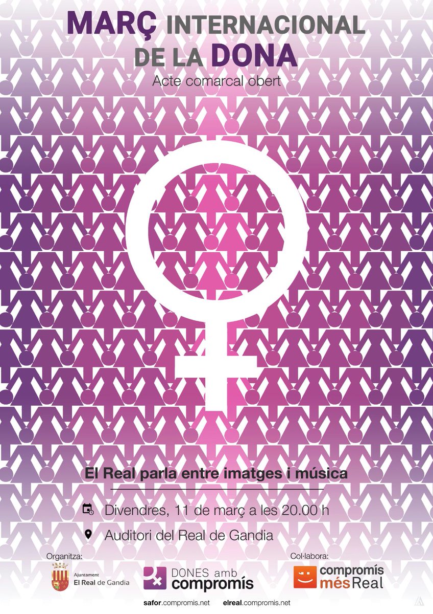 DonesCSafor's tweet photo. A les 20h ens veiem al Real, a l'acte comarcal pel #8demarç #CompromísFeminista #DonesEnXarxa https://t.co/CbogIjGOBd