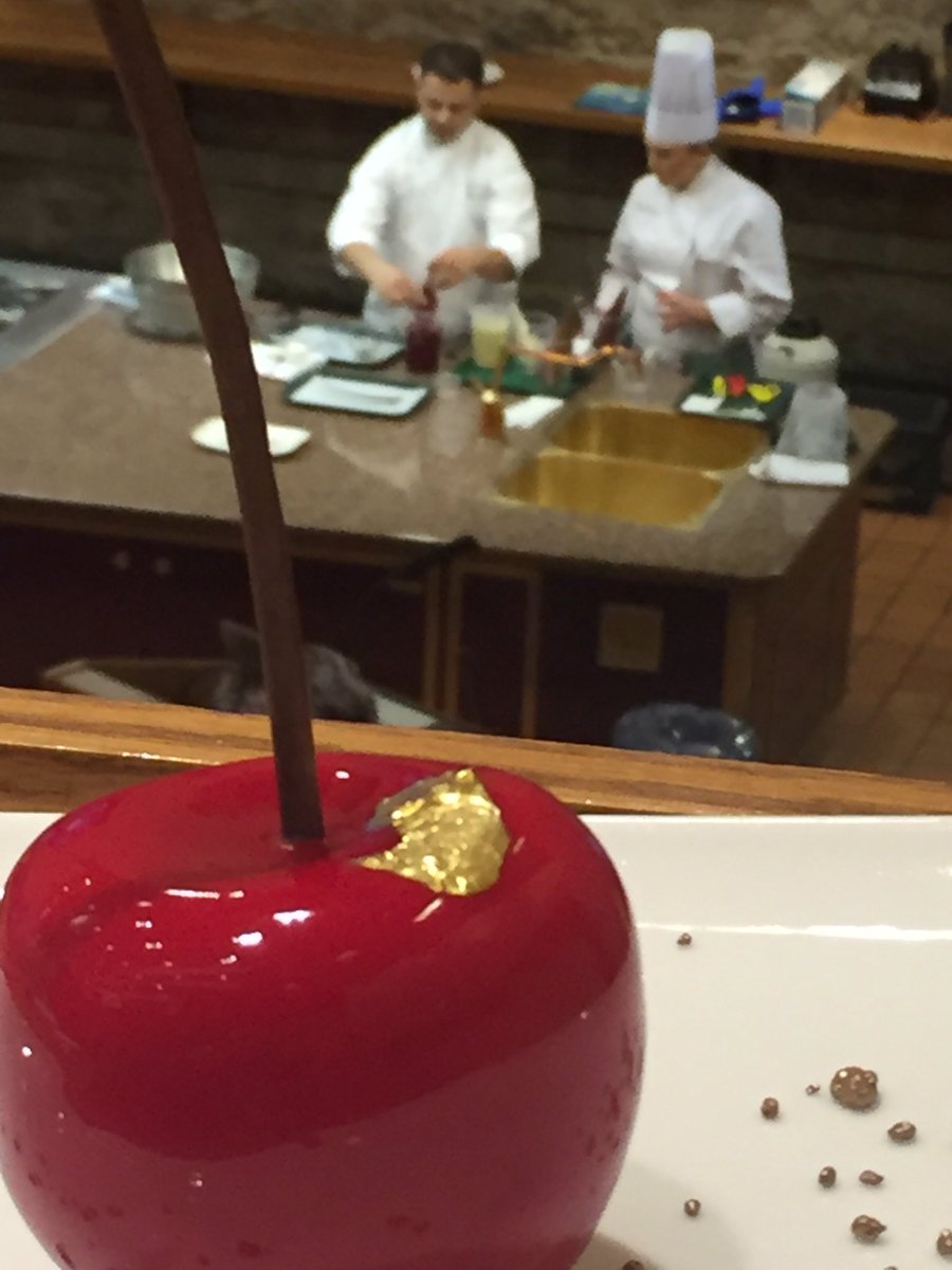 #ciafs beautiful cherry dessert from Sal Martone demo