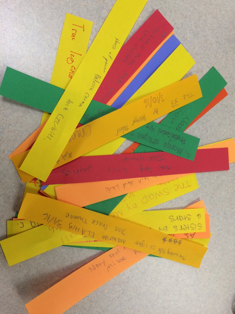 MrsMcCredy's tweet image. Colorful Friday in 204 #studyguides #bookchains #teachtherainbow