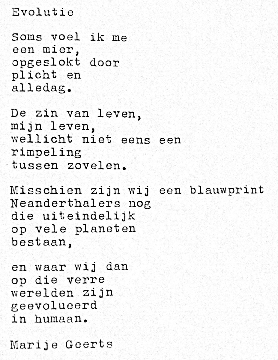 MarijeGeerts's tweet photo. #thoughtry #nr180 #gedicht #poezie #leusden #versje #dichter #evolutie #planeet #wereld #blauwprint #neanderthaler https://t.co/fpQXdX2rmc