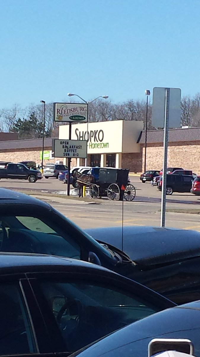pjamdmh's tweet photo. Yesterday a Zombie response vehicle...today..an amish buggy! https://t.co/yFCnlGQ8DD