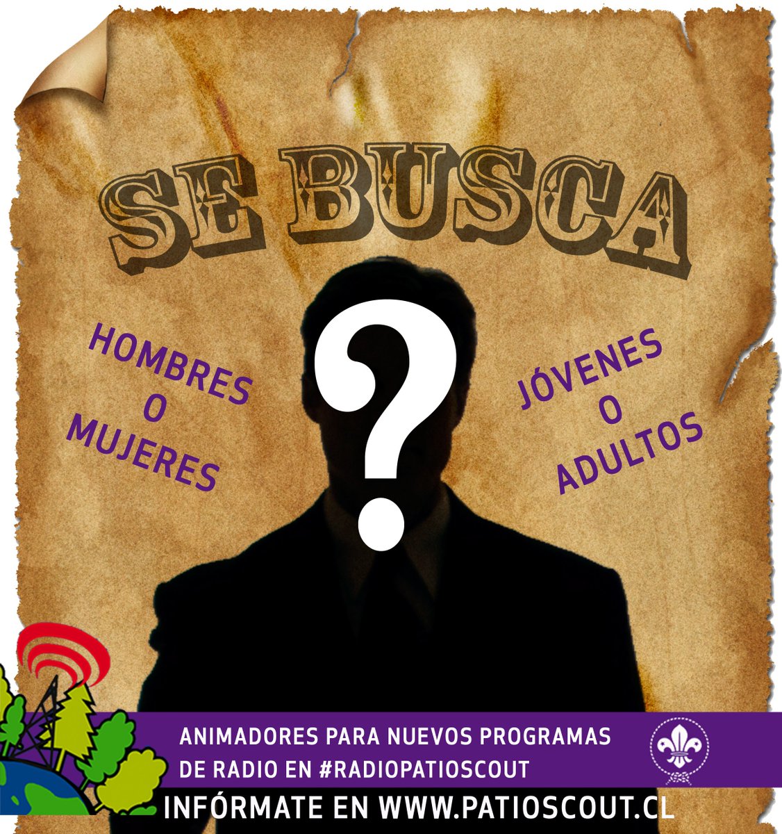 patioscout's tweet photo. Estamos buscando animadores o locutores con ganas de tener un programa de radio propio. https://t.co/c9pjUUfPhA https://t.co/G1bwqMy2dz