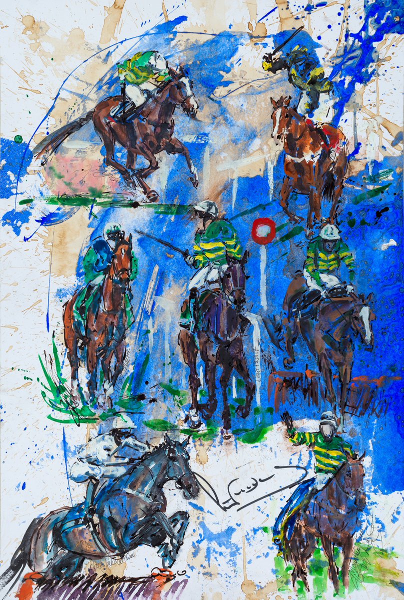 ArmstrongArt's tweet photo. Busy with my art @CheltenhamRaces such a great racing ahead. Come &amp; say hi, my stand is No11 in the Shopping Village https://t.co/1zQK4nxKTB