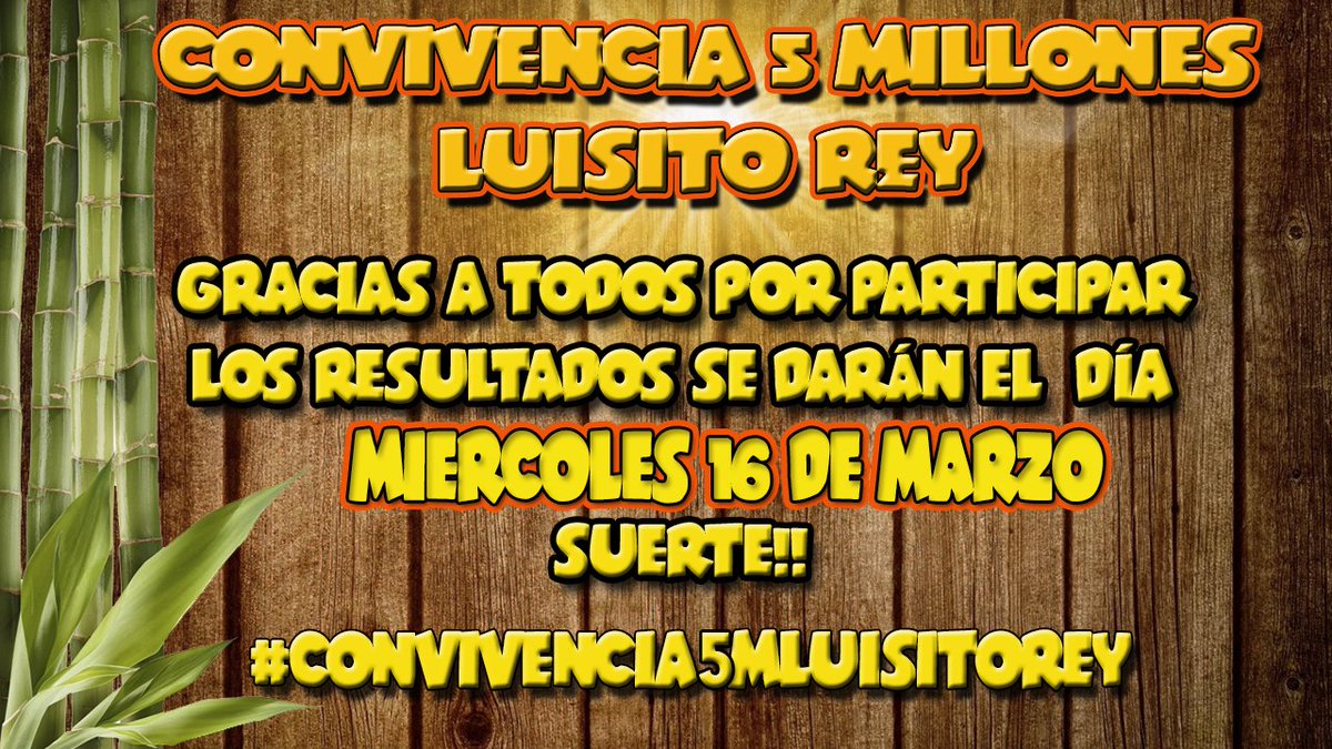 luisitorey's tweet photo. Cerramos la dinámica del Rap!
Gracias a todos :D :D 
#Convivencia5MLuisitoRey https://t.co/NDGCbBU6dg