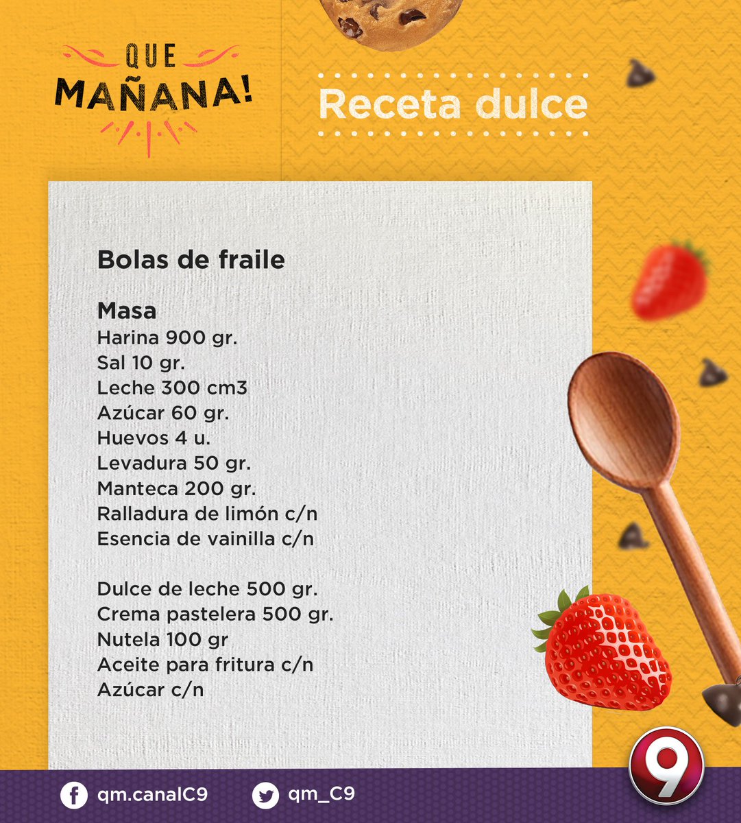 canal9oficial's tweet photo. Para acompañar la merienda nada mejor que estas ricas bolas de fraile. ¡Les dejamos la #RecetaDulce de @qm_C9! https://t.co/E8pK6PFE3q