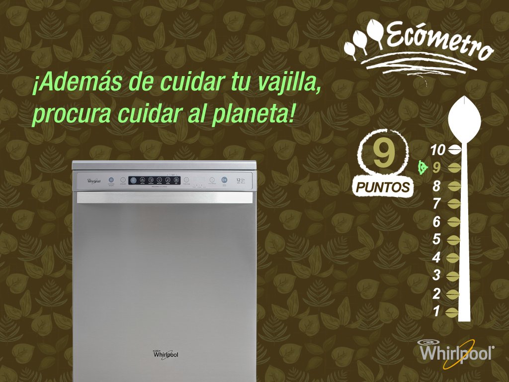 WhirlpoolLatam's tweet photo. No todos los electrodomésticos producen el mismo efecto en el medioambiente,nosotros lo tenemos en cuenta #Ecometro https://t.co/bxjy5j5g4c