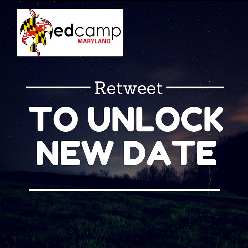 Looks like we have a reschedule date for #edcampmd.... Who wants to know? RT to find out!