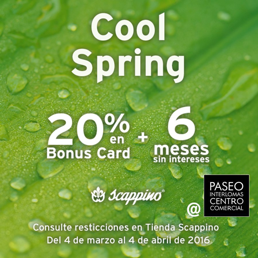 paseointer's tweet image. Aprovecha los meses sin intereses del #CoolSpring #Scappino #PaseoInterlomas