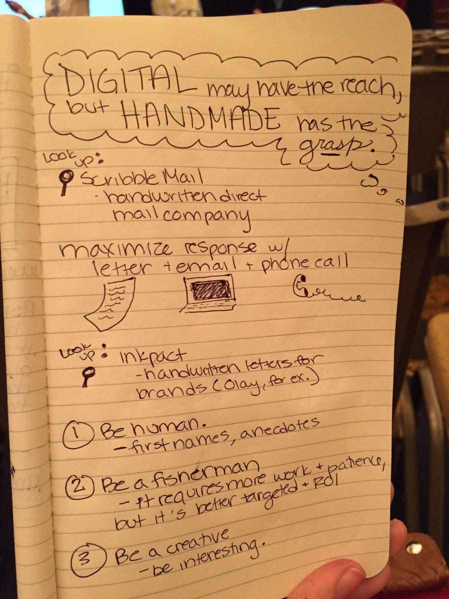 Atomicdust's tweet photo. Notes from @RanAndMax's #ScrewEmail at #SXSW. Direct mail can be beautiful/valuable! https://t.co/f8zJc9Ky3a