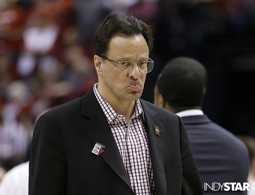 MattGlenesk's tweet photo. Tom Crean’s I Just Got Knocked Out Of The #B1GTourney Again face… (via @MattKryger) https://t.co/uOs3LaJQd4