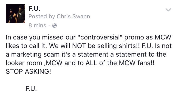cfedswann's tweet photo. @MCWWrestling https://t.co/OE0bad5mjb