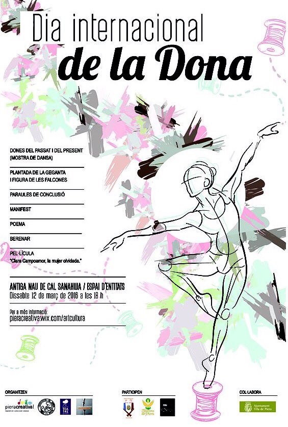 No us perdeu els actes de demà <a href="/espaientitats/">espaientitatspiera</a> x la celebració #DiaInternacionalDeLaDona a partir de les 18h #Piera