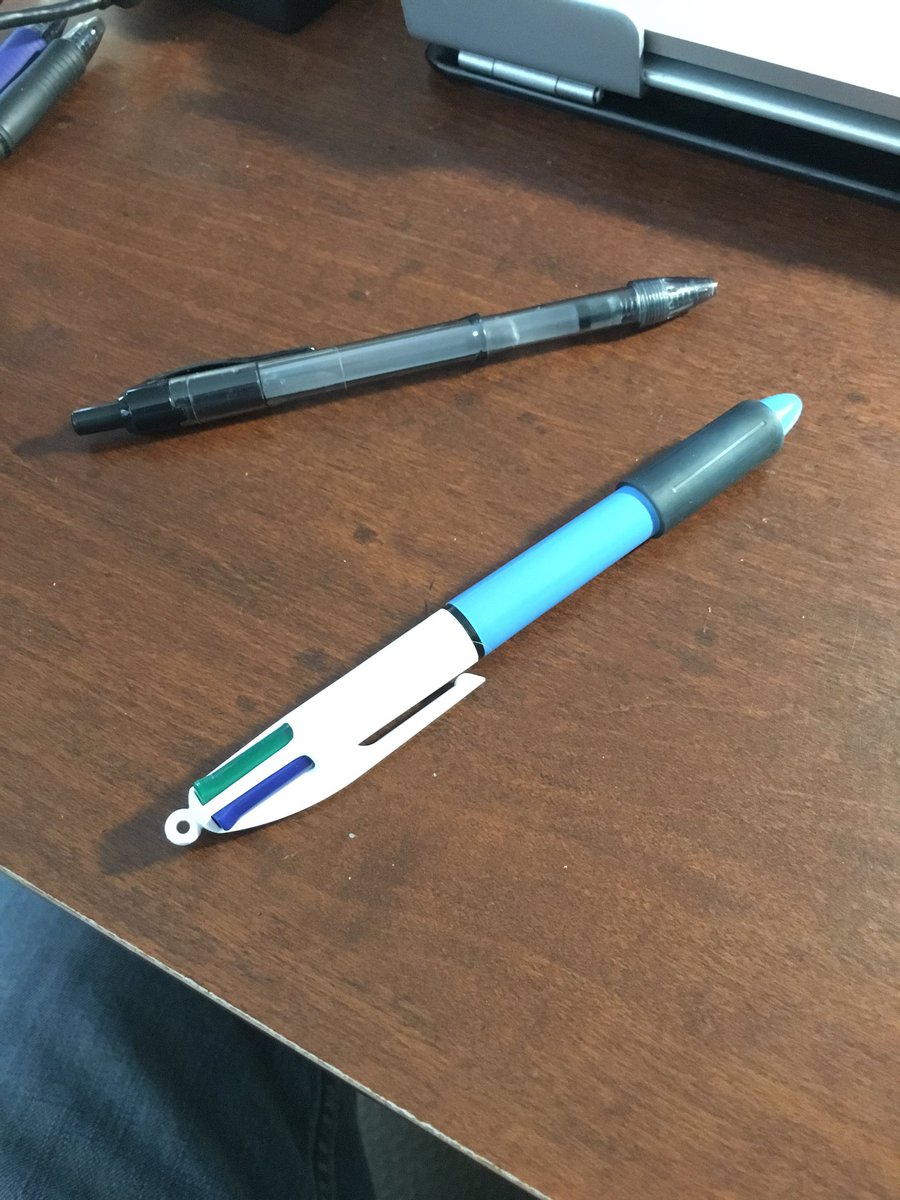 jasoncwhite's tweet image. @bicpens I solved your uncomfortable 4-color pen issue. #penproblems