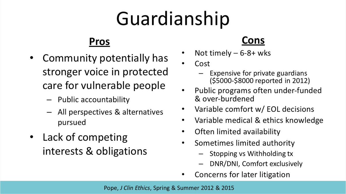 EWidera's tweet image. Who should make decisions for the unbefriended: guardianship? #hpm16