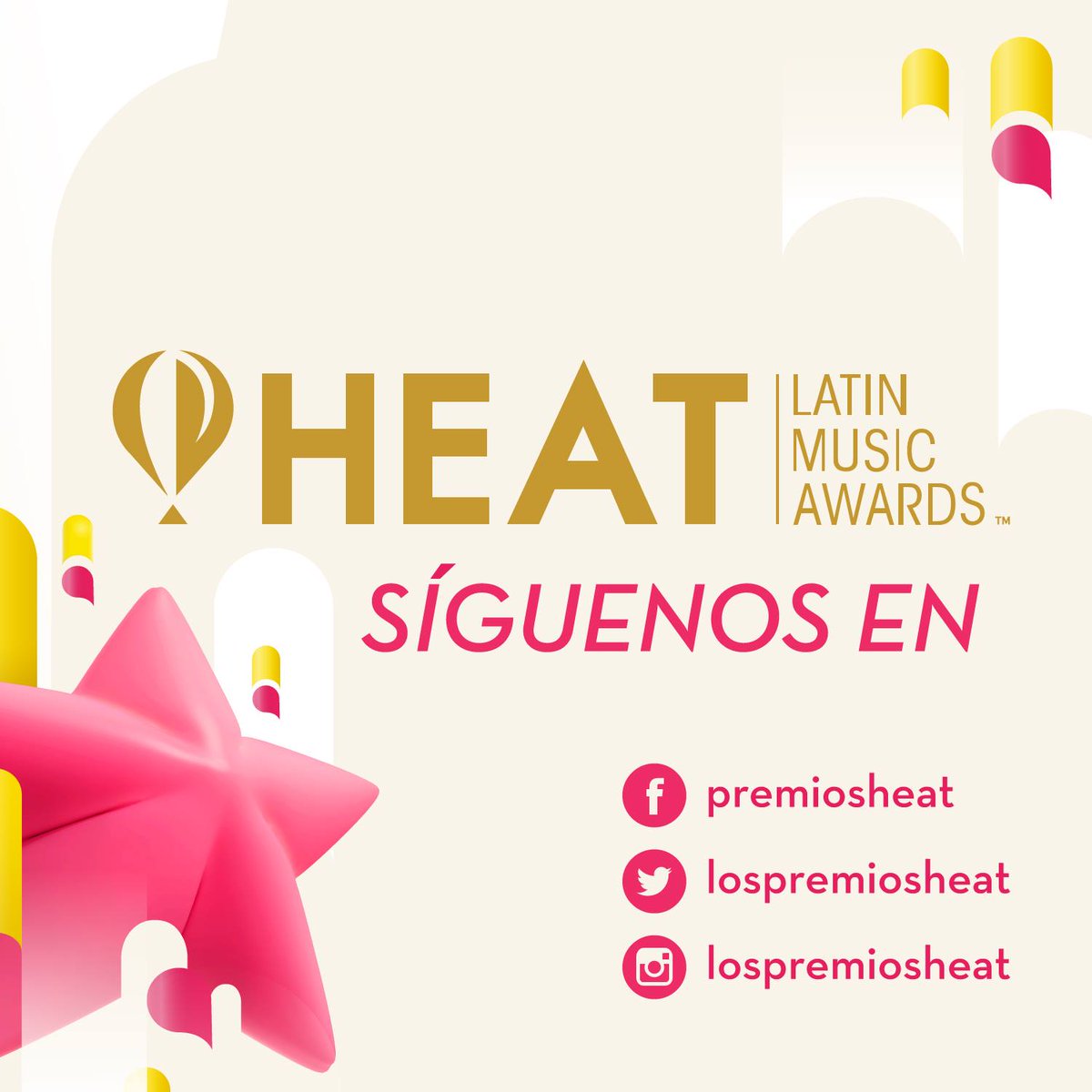HTVMusica's tweet photo. Vuelven @LosPremiosHeat ¡Siguenos en las redes! https://t.co/cNJ7hvITkh