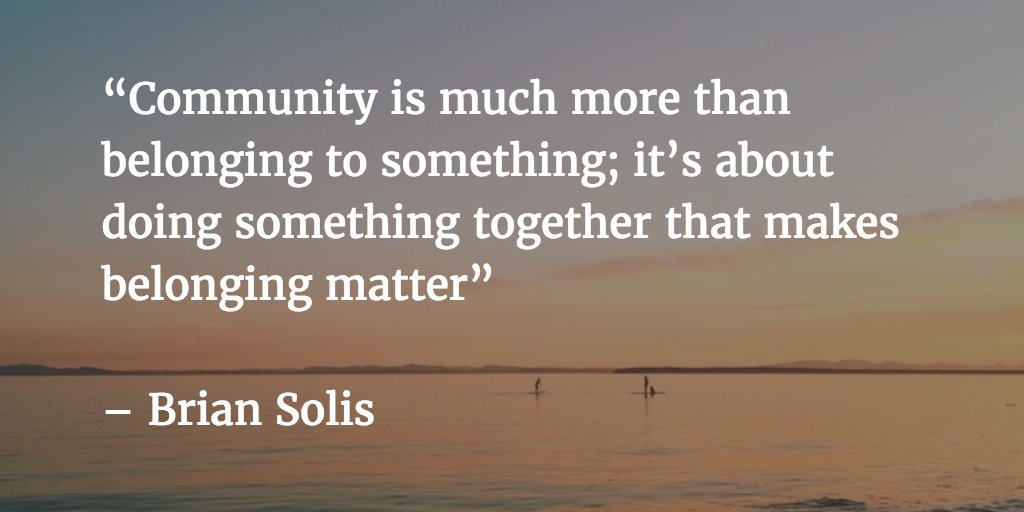 getwiya's tweet photo. Community is much more than belonging to something; it’s about doing something together that makes belonging matter https://t.co/N6rZhlCwca