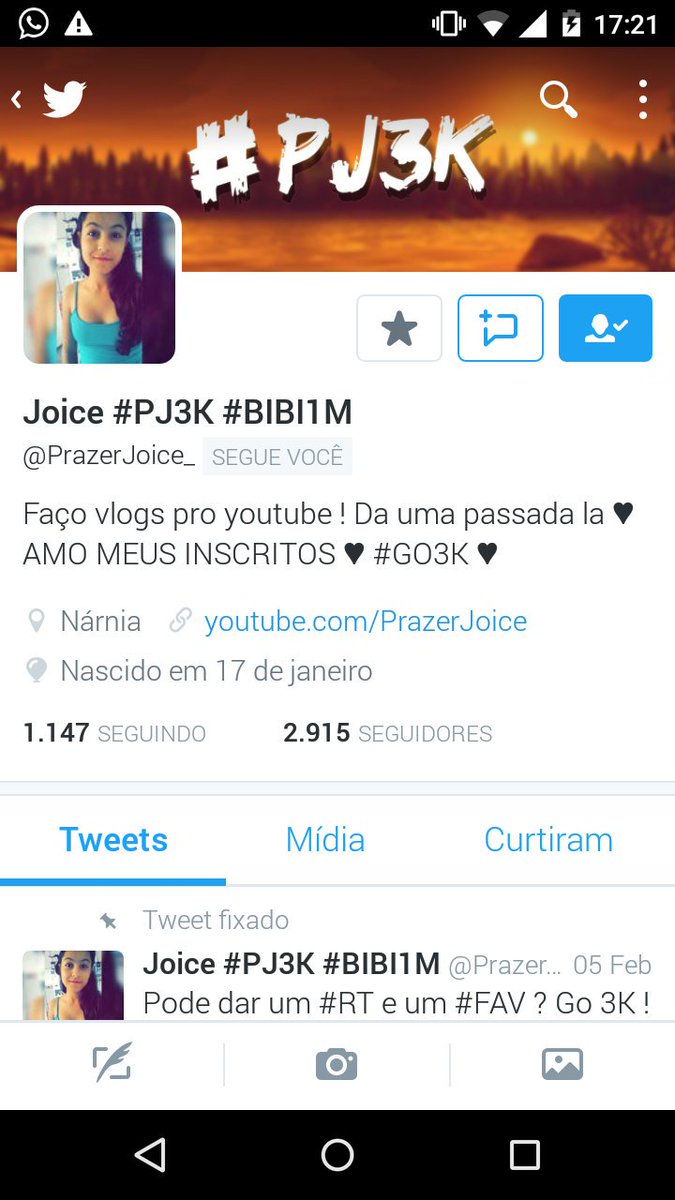 GabrielGamer721's tweet photo. Nem Acredito Que Ela Ta Me Seguindo :) #PJ3K https://t.co/4Eq8yg5R8f