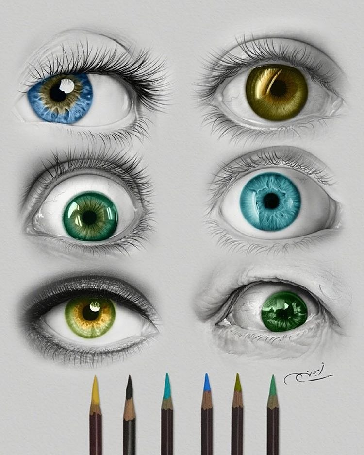 Eyes drawings realistic beautiful girl eye | Image