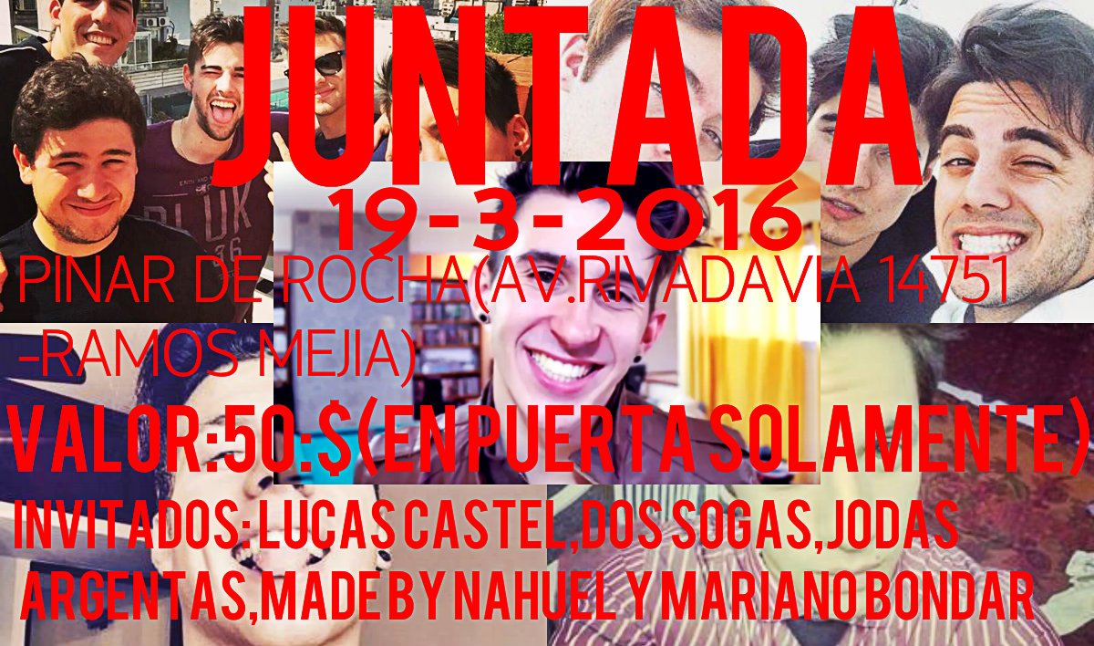salchichas2012's tweet photo. JUNTADA! 
INVITADOS ESPECIALES!
CUALQUIER EDAD.
NO PODES PERDÉRTELA! 
@Mariano_Bondar  #VideoNuevoMarianoBondar https://t.co/7KPLJU70Vz