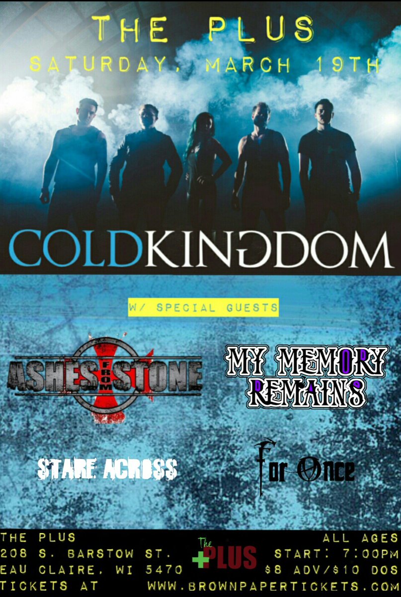 MyMemoryRemain5's tweet photo. We play next next Saturday at The Plus in Eau Claire! Going to be an epic show! https://t.co/SnQBWreCIk