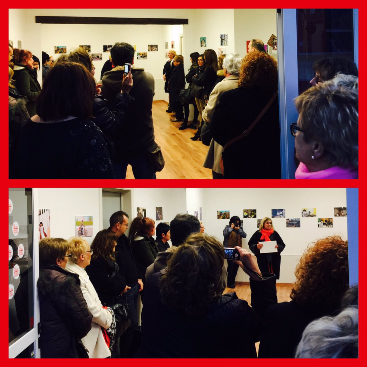 MovEsqSAB's tweet photo. Inauguración exposició #TotsElsColorsDeLesDones #BeatriuMar #dones #realitats #colors #iwd2016 #MESsantadria https://t.co/xh6RTPrfGn