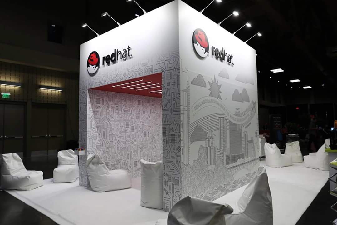 pointconcepts's tweet image. Our latest creation...Redhat&apos;s 20x30 &quot;coloring booth&quot; at SXSW. #SXCreate #SXRedHat