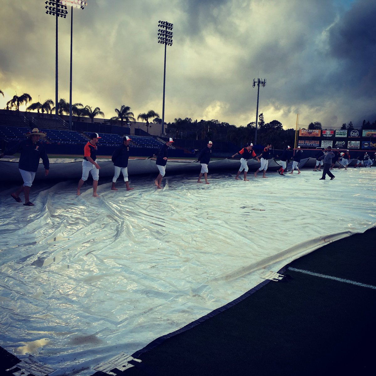 TitansMktg's tweet photo. @BaseballTitans where were you the other night for #tarpteam duty? #TitansTarpTogether https://t.co/oVnkluimLf