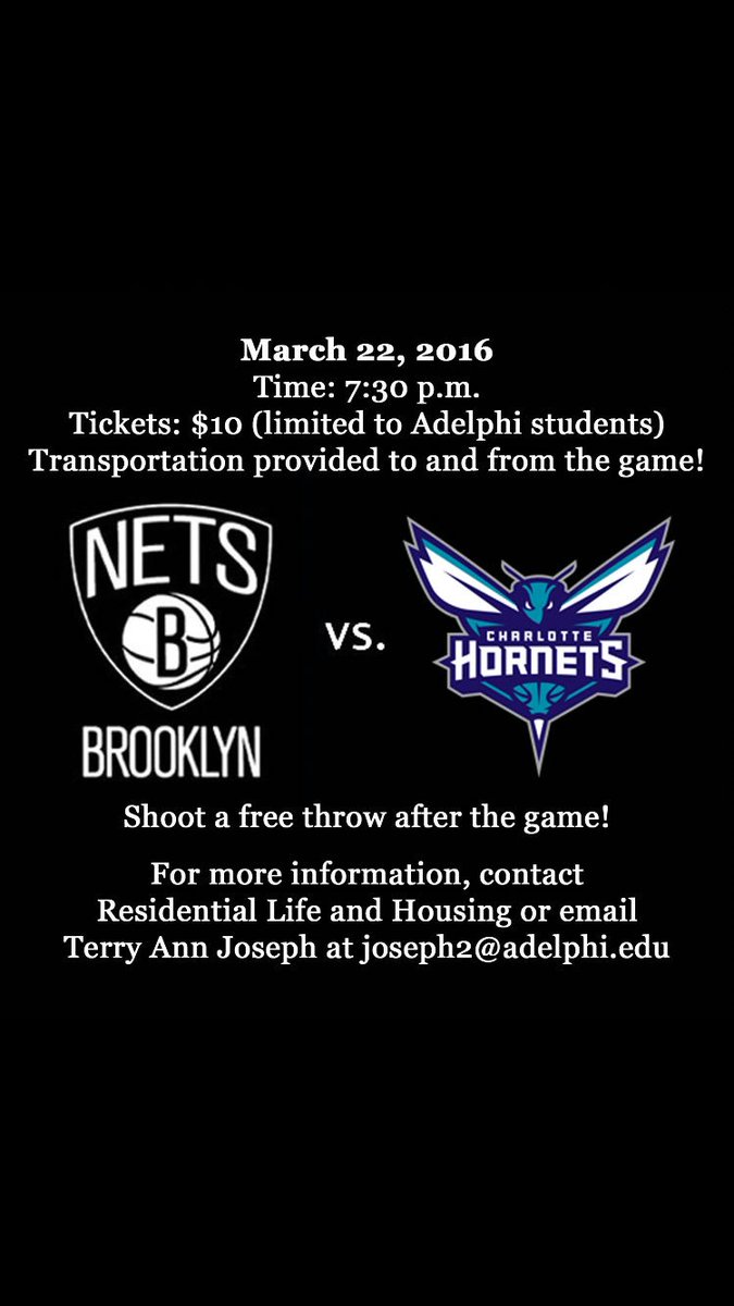 aunewhallb's tweet photo. Only $10 for the Nets VS. Hornets game! 🏀 https://t.co/2zdc3vM8Q1