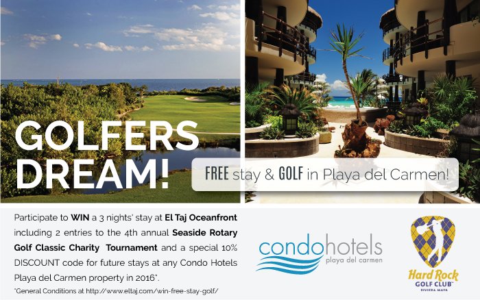 condohotelplaya's tweet photo. Our #TajGolfRivieraMaya #Contest is LIVE! #WIN 3 nights at El Taj + Play GOLF &amp; MORE! 
https://t.co/fj0Fs6wKeh https://t.co/3EQOXKmeG9