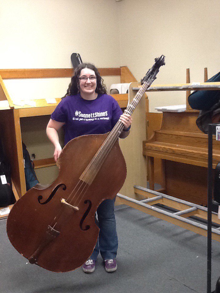 SennettLibrary's tweet photo. Hauling bass for the Madison Strings Fest! #SennettShines https://t.co/u2SbCFIXd4